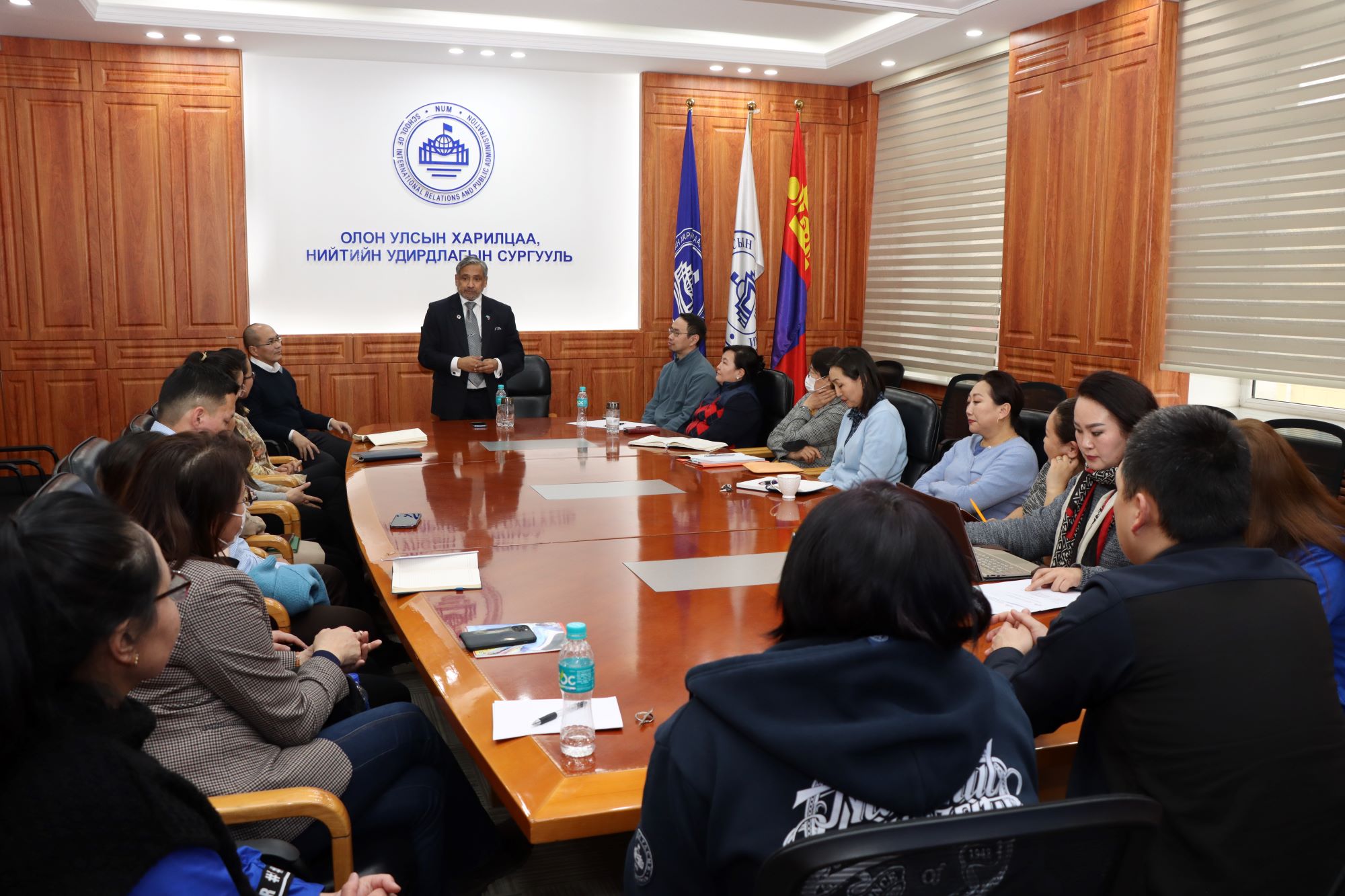 Mr. Tapan Mishra, United Nations Resident Coordinator in Mongolia visited SIRPA, NUM as a Distinguished Speaker Series Guest